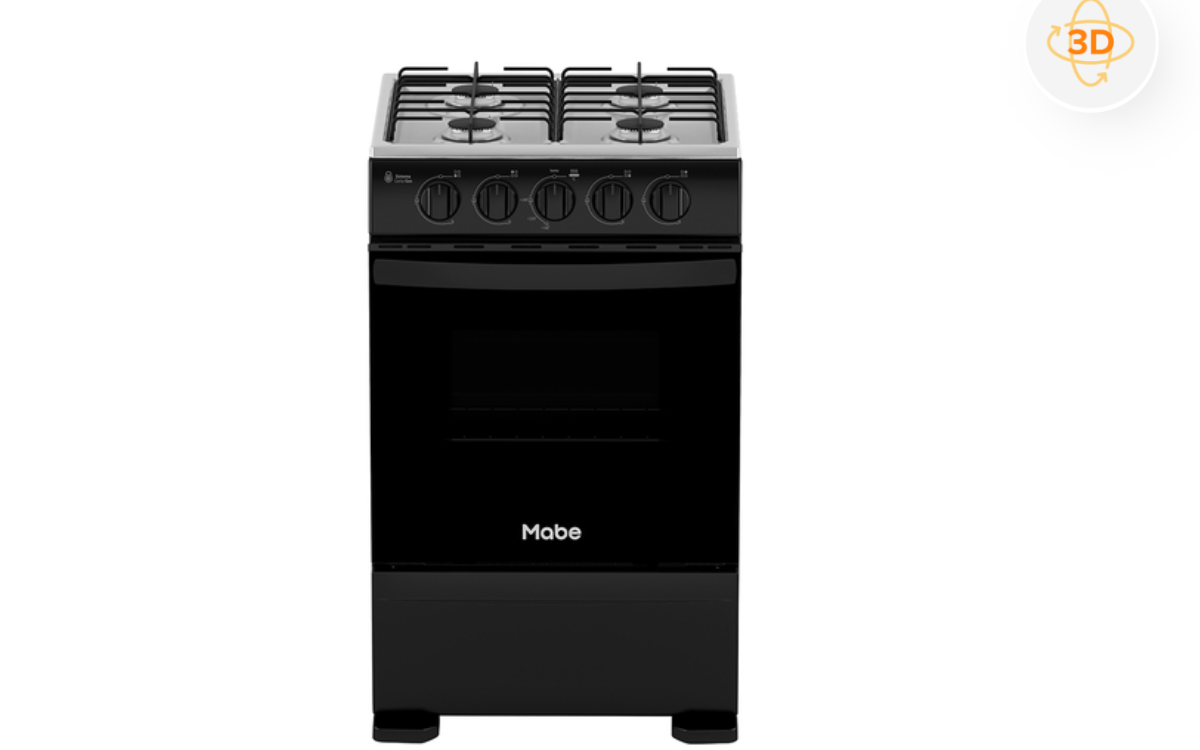Cocina de Piso a Gas 51 cm Negro Mabe - CMC5100NA1